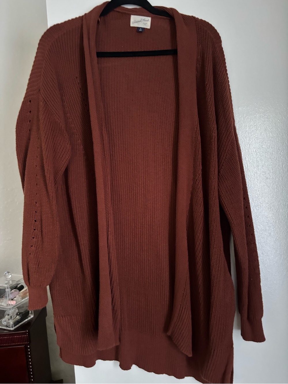Universal Thread Open-Front Cardigan - Rust - Picture 5 of 6